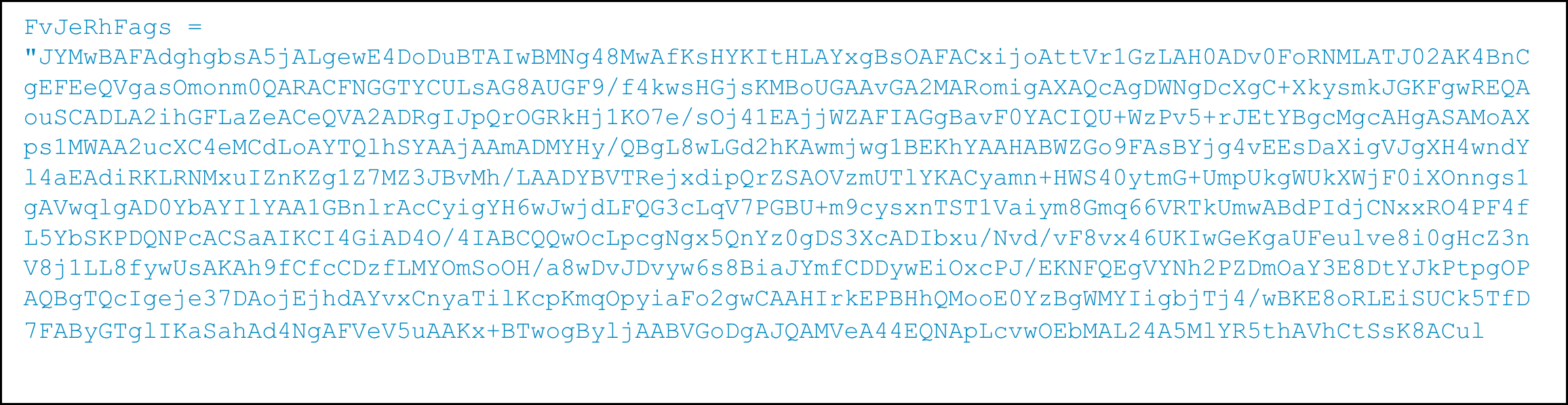 Figure 2 Portion of the obfuscated JavaScript